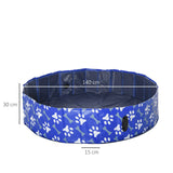 easycomfort easycomfort piscina rigida per cani taglia grande superiore a 65kg in plastica dura e antiscivolo per giardino o interni blu 140x30cm
