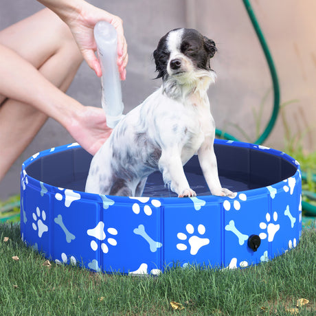 easycomfort easycomfort piscina rigida per cani taglia piccola 25kg in plastica dura e antiscivolo per giardino o interni blu 80x20cm