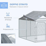 easycomfort recinto per cani da esterno recinto per animali con copertura impermeabile 230x230x175cm