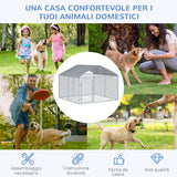 easycomfort recinto per cani da esterno recinto per animali con copertura impermeabile 230x230x175cm