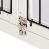 easycomfort casetta per cani fino 30kg da interno in legno e acciaio 58.5x81x 66cm bianco