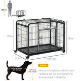 easycomfort easycomfort kennel per cani pieghevole porta con blocco 4 ruote fondo rimovibile