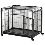easycomfort easycomfort kennel per cani pieghevole porta con blocco 4 ruote fondo rimovibile