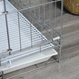 easycomfort easycomfort kennel gabbia per cani pieghevole in acciaio porta con blocco