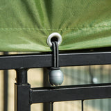 easycomfort kennel per cani in acciaio per interni ed esterni con tettuccio in tessuto oxford e 2 ciotole 244x122x183 cm