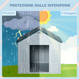easycomfort cuccia per cani di taglia media e grande max 30kg in pp impermeabile 84.2x98.2x82cm blu