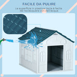 easycomfort cuccia per cani di taglia media e grande max 30kg in pp impermeabile 84.2x98.2x82cm blu