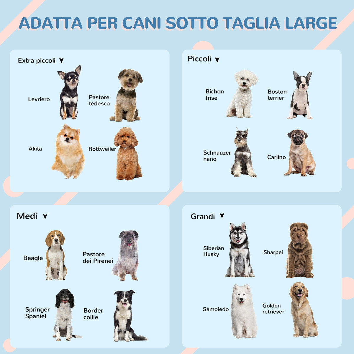 easycomfort cuccia per cani di taglia media e grande max 30kg in pp impermeabile 84.2x98.2x82cm blu