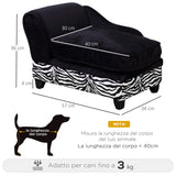 easycomfort easycomfort divanetti per cani per animali domestici con vano portaoggetti nero e bianco 57x34x36cm