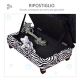 easycomfort easycomfort divanetti per cani per animali domestici con vano portaoggetti nero e bianco 57x34x36cm