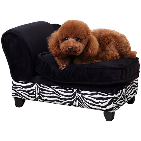 easycomfort easycomfort divanetti per cani per animali domestici con vano portaoggetti nero e bianco 57x34x36cm