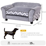 easycomfort easycomfort divanetti per cani cuccia per animali domestici grigio 73.5x41x33cm