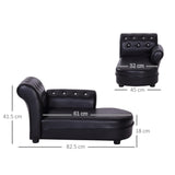 easycomfort easycomfort divanetti per cani chaise longue ottomana per animali nero 82.5x45x41.5cm