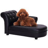 easycomfort easycomfort divanetti per cani chaise longue ottomana per animali nero 82.5x45x41.5cm