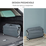 easycomfort easycomfort lettino per cani pieghevole in acciaio e tessuto oxford per interni ed esterni 59x46x15 cm grigia