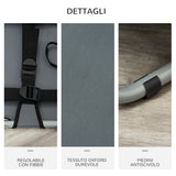 easycomfort easycomfort lettino per cani pieghevole in acciaio e tessuto oxford per interni ed esterni 59x46x15 cm grigia