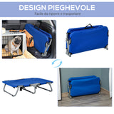 easycomfort easycomfort brandine pieghevoli per cani in tessto oxford blu 71x58x18cm