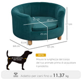 easycomfort easycomfort divano per cani imbottito con schienale e cuscino rimovibile cuccia per gatto da interno 65x64x37cm verde