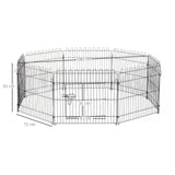 easycomfort easycomfort recinto per animali gatti cani cuccioli gabbia in acciaio 158 x 61cm nero