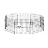 easycomfort easycomfort recinto per animali gatti cani cuccioli gabbia in acciaio 158 x 61cm nero
