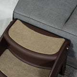 easycomfort easycomfort scaletta per cani pieghevole con 3 gradini antiscivolo in pp 49x38x38 cm marrone