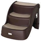 easycomfort easycomfort scaletta per cani pieghevole con 3 gradini antiscivolo in pp 49x38x38 cm marrone