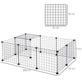 easycomfort easycomfort recinto modulare per animali domestici nero 12 moduli 35x35cm