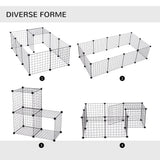 easycomfort easycomfort recinto modulare per animali domestici nero 12 moduli 35x35cm