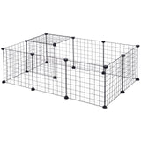 easycomfort easycomfort recinto modulare per animali domestici nero 12 moduli 35x35cm
