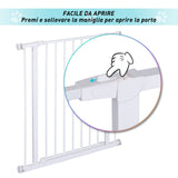 easycomfort easycomfort cancelletto di sicurezza per bambini e animali domestici bianco 76 x 72 82 cm