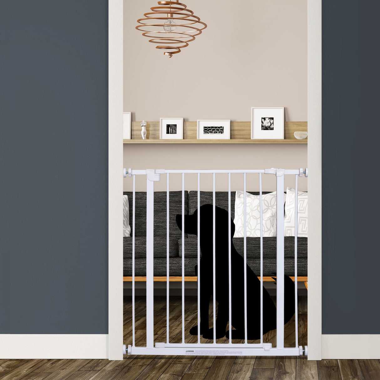 easycomfort easycomfort cancelletto di sicurezza per bambini e animali domestici bianco 76 x 72 82 cm