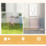 easycomfort cancellino per cani a 6 pannelli in metallo con chiusura a scatto o120x60 cm multicolore