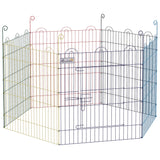 easycomfort cancellino per cani a 6 pannelli in metallo con chiusura a scatto o120x60 cm multicolore