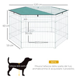 easycomfort easycomfort recinto per animali domestici con copertura impermeabile 6 moduli 59 x 60cm