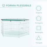 easycomfort easycomfort recinto per animali domestici con copertura impermeabile 6 moduli 59 x 60cm