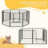 easycomfort recinto modulare per cani da interno ed esterno in metallo e acciaio 8 pannelli 79x79cm