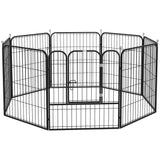 easycomfort recinto modulare per cani da interno ed esterno in metallo e acciaio 8 pannelli 79x79cm