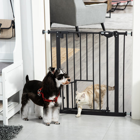 easycomfort cancelletto per cani con fissaggio a pressione estensibile da 74 80cm con chiusura automatica nero