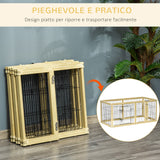 easycomfort box per cani recinto per animali 6 pannelli con porta e doppi fermi 70x62cm