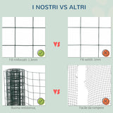 easycomfort rete metallica da giardino con rivestimento in pvc per recinzioni da esterno 500x91cm verde