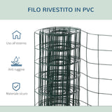 easycomfort rete metallica da giardino con rivestimento in pvc per recinzioni da esterno 500x91cm verde
