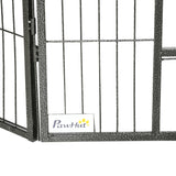 easycomfort recinto per cani e animali domestici con 16 pannelli modulabili in acciaio e 2 ingressi 80x1.5x60cm nero