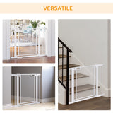 easycomfort cancellino per cani estensibile a pressione con chiusura automatica per spazi da 75 103cm bianco