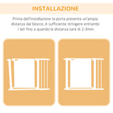 easycomfort cancellino per cani estensibile a pressione con chiusura automatica per spazi da 75 103cm bianco