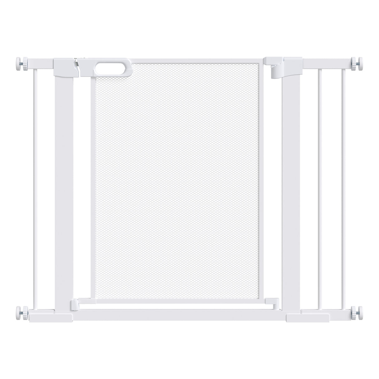 easycomfort cancellino per cani estensibile a pressione con chiusura automatica per spazi da 75 103cm bianco