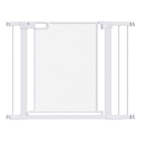 easycomfort cancellino per cani estensibile a pressione con chiusura automatica per spazi da 75 103cm bianco