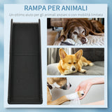 easycomfort rampa per cani in pp con rivestimento antiscivolo per bagagliaio inferiore a 75 cm 155x39x14 cm nero