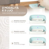 easycomfort easycomfort fontanella per gatti e cani da 3l con filtro a carboni luce led e sensore di movimento bianco