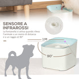 easycomfort easycomfort fontanella per gatti e cani da 3l con filtro a carboni luce led e sensore di movimento bianco