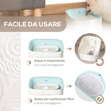 easycomfort easycomfort fontanella per gatti e cani da 3l con filtro a carboni luce led e sensore di movimento bianco